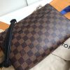 N40109 LV VAVIN 小号手袋 Damier Ebene咖啡格帆布女包 LV链条包 酒红