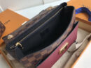 N40109 LV VAVIN 小号手袋 Damier Ebene咖啡格帆布女包 LV链条包 酒红