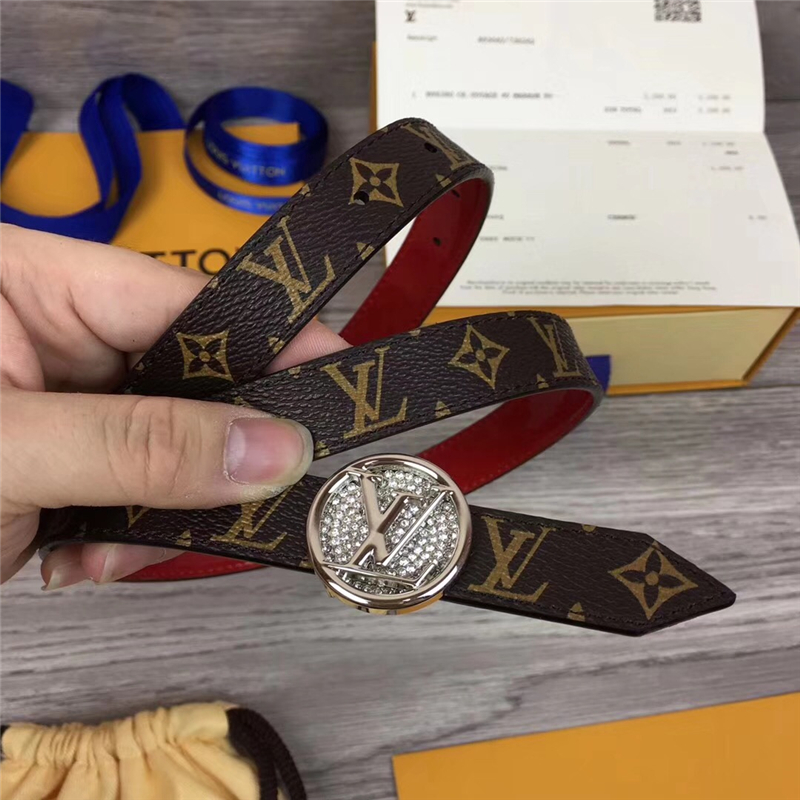 M0053 Lv皮带 路易威登皮带 Lv女士皮带 路易威登双面皮带 金属板扣 银扣带钻