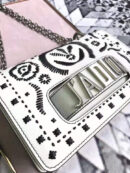M9000 J'Adior复古字母 编织图案 迪奥翻盖式手提包 白色