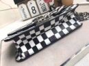 M5816 Dior女包 Dioraddict复古锁扣 黑白棋格 小号 迪奥翻盖链条包 黑白格