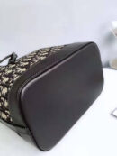 M6018 Dior迪奥 复古水桶包 老花帆布抽绳 Logo标识 迪奥水桶包 黑