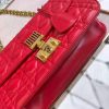 1552919247826887.jpg M5818 Dior Addict女包 小羊皮 藤格纹 翻盖式 迪奥手提包 大红色