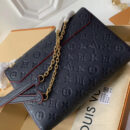 M52271 LV Vavin 小号手袋 LV女包 LV牛皮压花女包 LV锁扣包 LV链条包 深蓝色