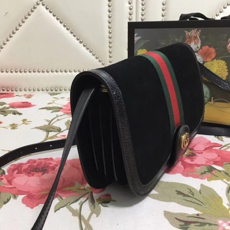548304 Gucci Ophidia系列 磨砂皮古驰肩包 隔层风琴设计 Gucci手包 黑色 - Image 4