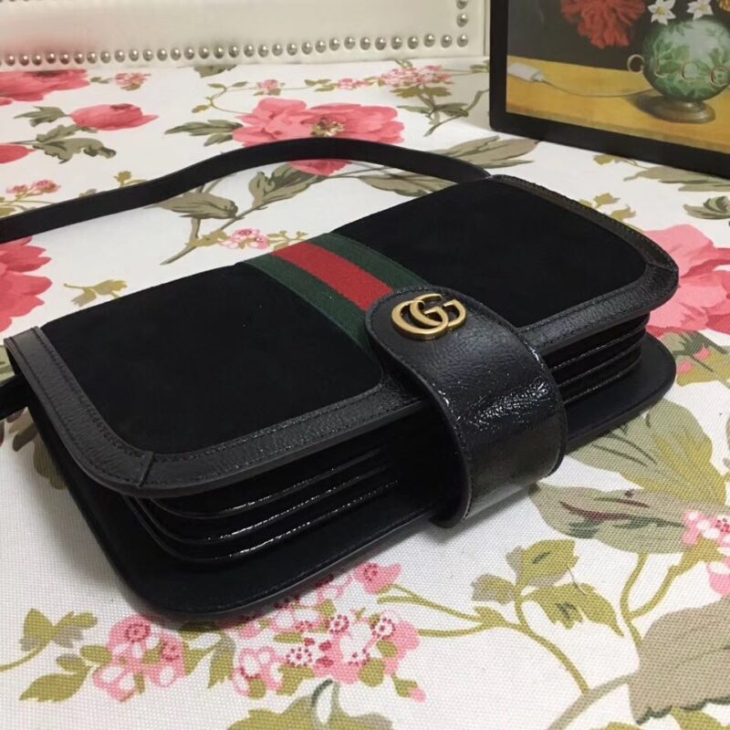 548304 Gucci Ophidia系列 磨砂皮古驰肩包 隔层风琴设计 Gucci手包 黑色 - Image 5