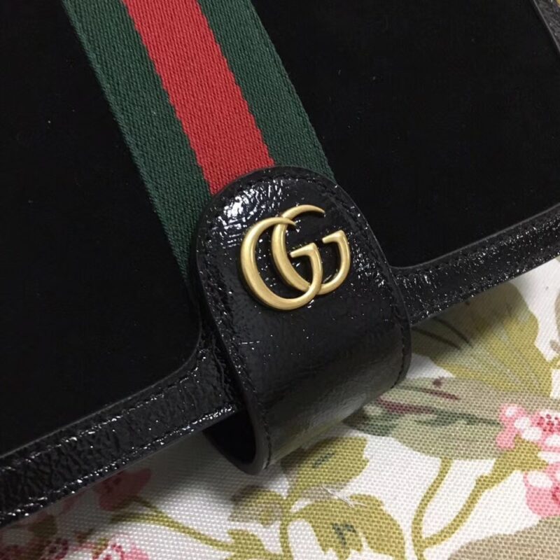 548304 Gucci Ophidia系列 磨砂皮古驰肩包 隔层风琴设计 Gucci手包 黑色 - Image 6