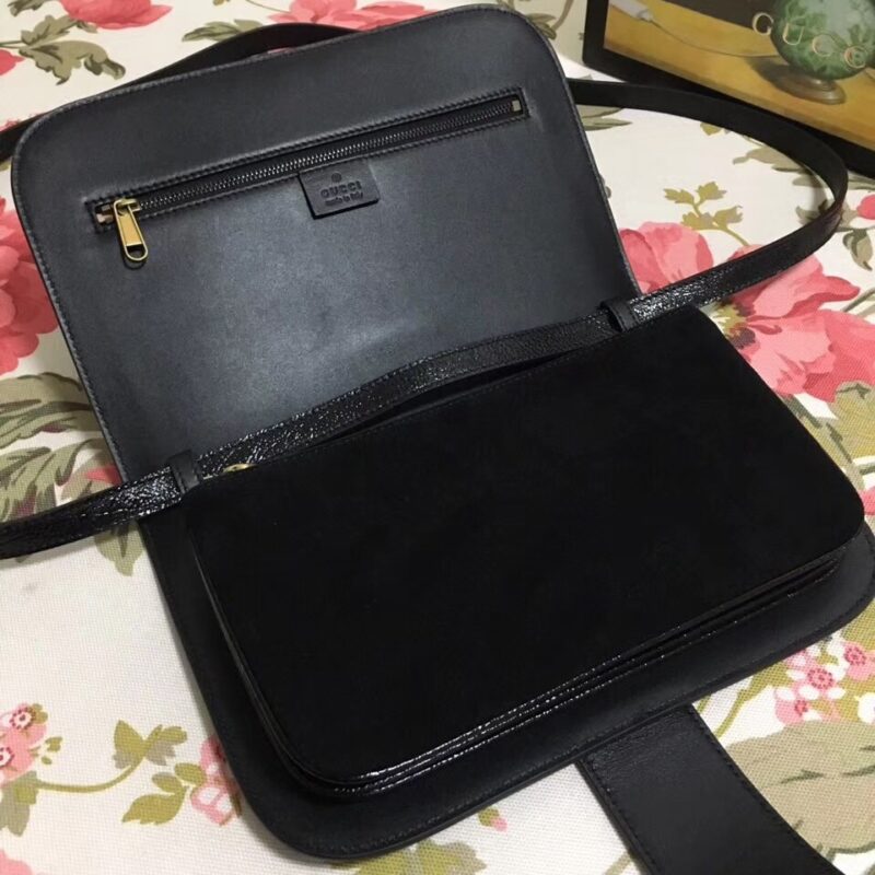 548304 Gucci Ophidia系列 磨砂皮古驰肩包 隔层风琴设计 Gucci手包 黑色 - Image 7