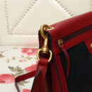 523658 Gucci Ophidia系列 拼皮绒面 织带 古驰女袋 双面肩包 黑红