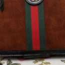 523658 Gucci Ophidia系列 拼皮绒面 织带 古驰女袋 双面肩包 黑啡