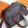 M44348 LV Flower 中号拉链 Tote 手袋 LV女包 单肩手提包 酒红色
