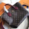 M44348 LV Flower 中号拉链 Tote 手袋 LV女包 单肩手提包 酒红色