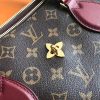 M44348 LV Flower 中号拉链 Tote 手袋 LV女包 单肩手提包 酒红色