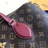 M44348 LV Flower 中号拉链 Tote 手袋 LV女包 单肩手提包 酒红色