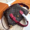 M44350 LV Flower BB 拉链 Tote 手袋 LV女包 单肩手提包 酒红色