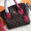 M44350 LV Flower BB 拉链 Tote 手袋 LV女包 单肩手提包 酒红色