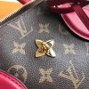 M44350 LV Flower BB 拉链 Tote 手袋 LV女包 单肩手提包 酒红色