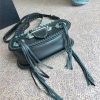 lBD114 Prada女包 普拉达单肩包 翻盖 柳钉流苏 普拉达斜挎包 黑色