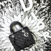 M44550 迪奥包包 迪奥戴妃羊皮 Lady Dior 经典戴妃包 黑色
