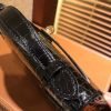 爱马仕 MiniKelly 迷你凯莉 黑色 进口鳄鱼皮 顶级手缝工艺 金扣 22cm