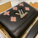 M52134 Twist 中号手袋 Monogram Flowers印花女包 LV链条包 黑色