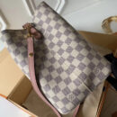 N40152 LV NeoNoe 手袋 Damier Azur 帆布女包 LV水桶包 粉色