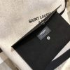 551595 YSL手提包 TEDDY 班达那亚麻帆布 圣罗兰购物手提袋 黑白配