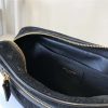 568608 YSL Monogram All Over 麂皮 圣罗兰肩包 YSL相机包 黑色