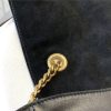553804 YSL女包 绒面拼皮 两面可翻 YSL链条包 柔软皮 圣罗兰单肩斜挎包 黑色