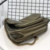 YSL女包 NIKI系列 真皮鲨格纹 中号 圣罗兰翻盖包 YSL链条肩包 青铜金