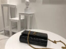 469390 YSL女包 Kate 小号 乌龟纹真皮 圣罗兰链条肩包 黑色