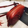 534817 YSL女包 LOU系列 绗缝真皮 圣罗兰流苏腰包 红色