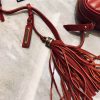534817 YSL女包 LOU系列 绗缝真皮 圣罗兰流苏腰包 红色