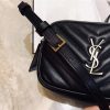 534817 YSL女包 LOU系列 绗缝真皮 圣罗兰流苏腰包 黑色