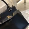 561203 YSL女包 UPTOWN 小号 镜面皮 YSL手提袋手拿包 黑色