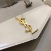 557653 YSL女包 UPTOWN 中号 镜面皮 YSL手提袋手拿包 白色