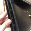 532750 YSL女袋 CASSANDRA 中号 字母标志 拉头光面 圣罗兰信封皮包 黑色
