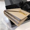 532750 YSL女袋 CASSANDRA 中号 字母标志 拉头光面 圣罗兰信封皮包 白色