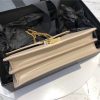 532750 YSL女袋 CASSANDRA 中号 字母标志 拉头光面 圣罗兰信封皮包 白色