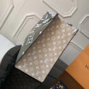 M44571 LV ONTHEGO 手袋 超大号 Monogram 印花迷你 Monogram 饰边 奶白色