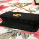 488426 Gucci女包 GG Marmont系列 天鹅绒 古驰链条包 Gucci斜挎包 黑色