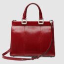 569712 LYQ0X 6438 Gucci Zumi系列蛇皮小号手提包 Gucci女包 红色