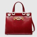 569712 LYQ0X 6438 Gucci Zumi系列蛇皮小号手提包 Gucci女包 红色