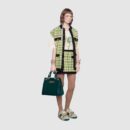 564714 1B90X 3154 Gucci Zumi系列中号手提包 Gucci女包 深绿色