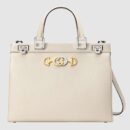 564714 1B90X 9022 Gucci Zumi系列中号手提包 Gucci女包 白色