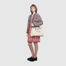 564714 1B90X 9022 Gucci Zumi系列中号手提包 Gucci女包 白色