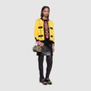 564582 9Y6AT 8361 Gucci 织带和蝴蝶图案迷你GG手袋 Gucci斜挎包 乌木色