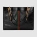 537219 0OLHX 8389 Gucci Rajah系列大号购物袋 Gucci托特包 黑色