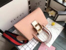 453756 Gucci女包 撞色牛皮 竹节珍珠扣 古驰手提包 宽肩带单肩包 藕粉色