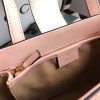 453756 Gucci女包 撞色牛皮 竹节珍珠扣 古驰手提包 宽肩带单肩包 藕粉色